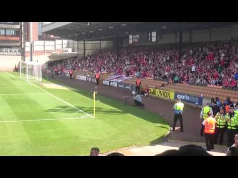 Walsall fans lose it after going 1-0 up at vale park