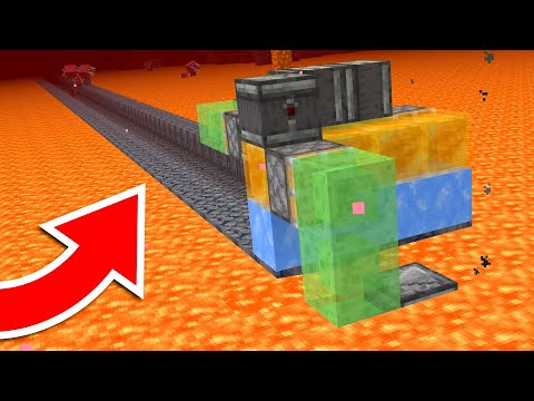 How to Build an Automatic Lava Bridge Flying Machine in Minecraft 1.16 (Redstone Tutorial)