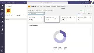 9 Using the Gradebook and Insights in a Class Team in Microsoft Teams
