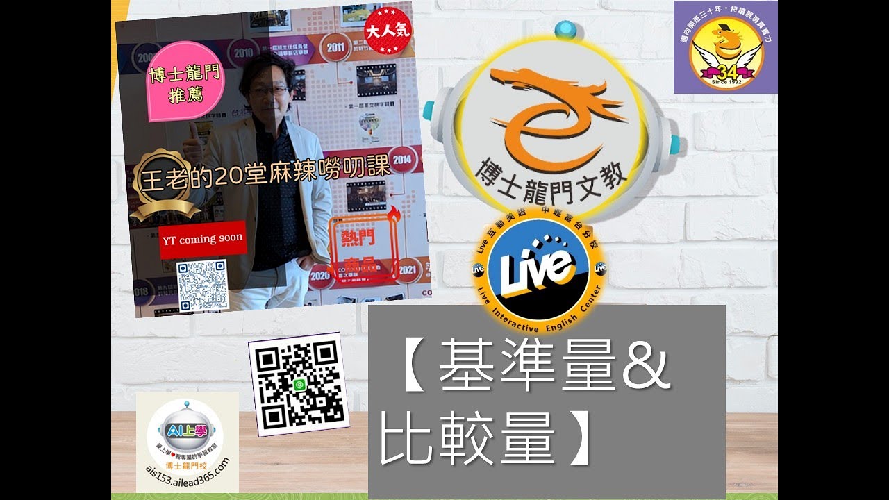 🎬【基準量 & 比較量】~《 博士龍門 王老的20堂麻辣嘮叨課 》for 小六數學