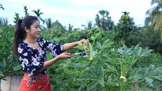 Okra with beef recipe - Okra cooking - Prepare by countryside life TV.