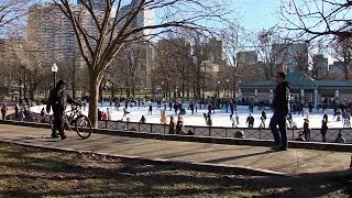 FILE VIDEO: Ice skating on Boston Common Frog Pond