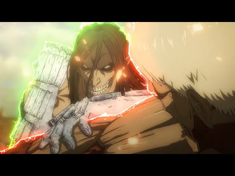 Eren and Zeke vs Reiner, Porco and Pieck Fight Scene [4K] | Attack On Titan S4