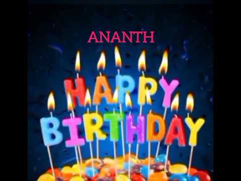 Ananth Name Happy Birthday to you Video Song Happy Birthday Song with names