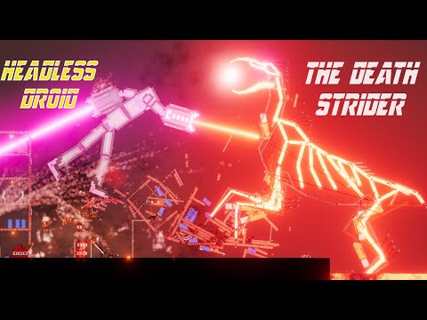 Headless Droid ( Super Droid ) Fights The Death Strider - People Playground 1.20