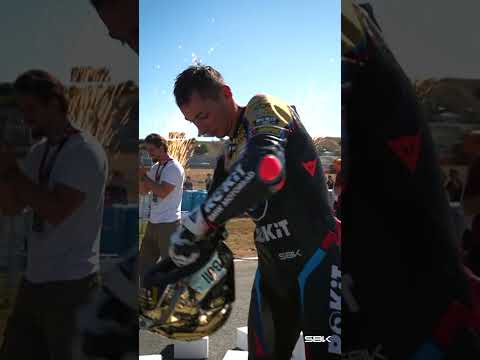 Toprak's champion celebrations 🎉 | 2025 #SpanishWorldSBK 🇪🇸