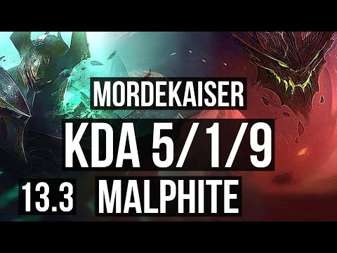 MORDEKAISER vs MALPHITE (TOP) | 5/1/9, Rank 9 Morde | KR Grandmaster | 13.3