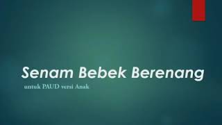 Download lagu Senam anak #PAUD (bebek berenang) mp3 Download lagu Senam anak #PAUD (bebek berenang) mp3