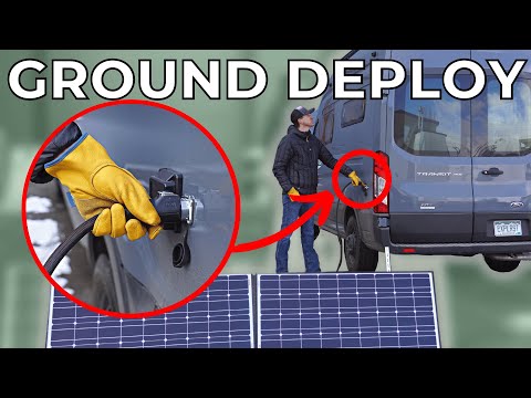 Installing a GROUND SOLAR PLUG for a DIY camper electrical system.
