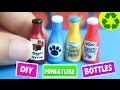 DIY | Miniature Bottles - Easy Doll Crafts - simplekidscrafts - simplekidscrafts