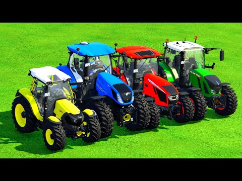 JOHN DEERE vs CLAAS vs CASE vs FENDT PARKOUR - Farming Simulator 22
