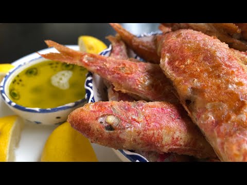 Μπαρμπούνια Τηγανίτα, سلطان براهيم Poisson rouge, The PERFECT fried red mullet, Greek🇬🇷food recipe