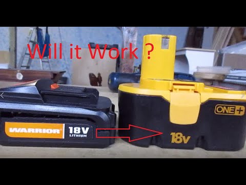 18 Volt NiCad to Harbor Freight Lithium Drill Battery Hack