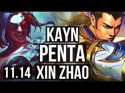 KAYN vs XIN ZHAO (JUNGLE) | Penta, 400+ games, Dominating | NA Master | v11.14