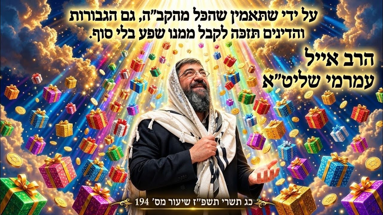 הרב אייל עמרמי - על ידי שתאמין שהכל מהקב"ה גם הגבורות והדינים תזכה לקבל ממנו ש?