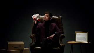  Man elegantly describing a teddy bear