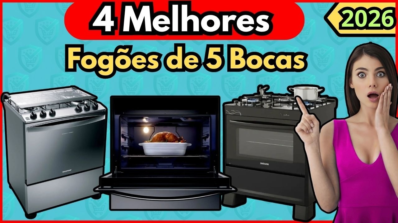Os 4 Melhores Fogões de 5 Bocas de 2026 (Guia Definitivo de Compra)