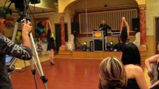 Last minute dance at baby shower