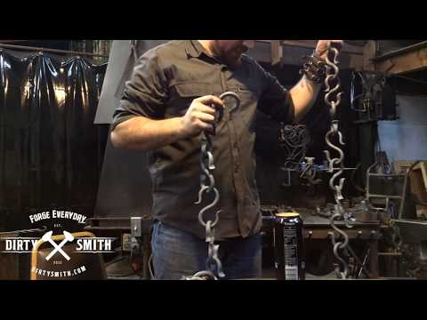 How to forge a S Hook and make a Chain...oh my! Video