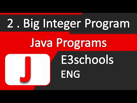 Big Integer Program Java Programs E3schools