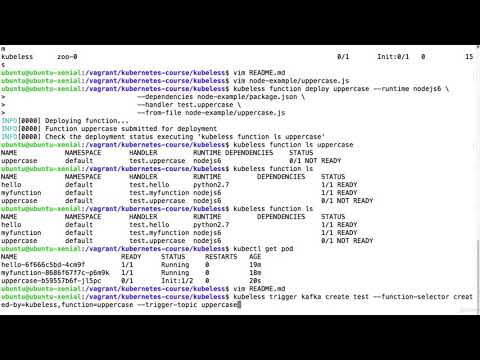 4  Demo Triggering Kubeless Functions with Kafka