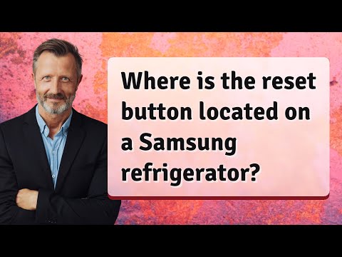 Where is the reset button located on a Samsung refrigerator?