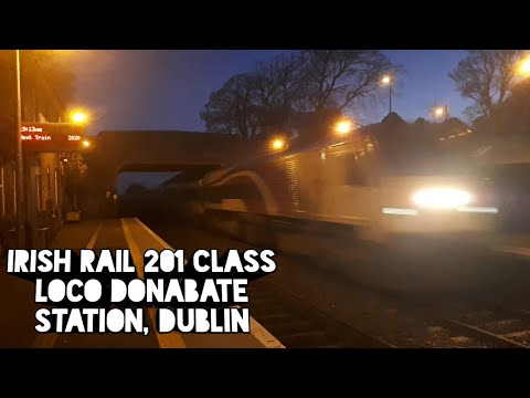 Irish Rail 201 Class Loco 206 + Enterprise Train 9001 Donabate Station, Dublin