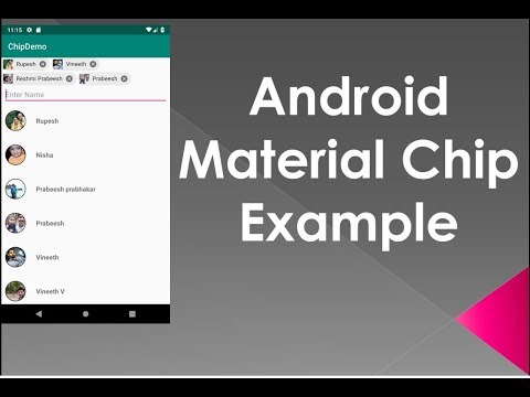Android Material Component Entry Chip Example