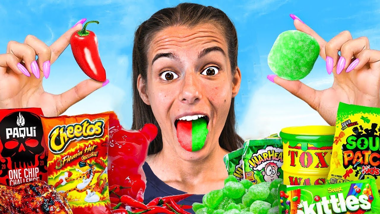 Eating The HOTTEST & SOUREST Food for 24 HOURS!