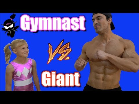 Gymnast vs Giant! Who is Stronger, Payton or the bodybuilder? Video
