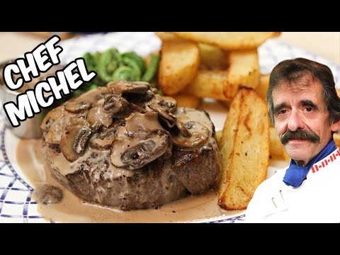 Filet de boeuf flambé sauce champignons