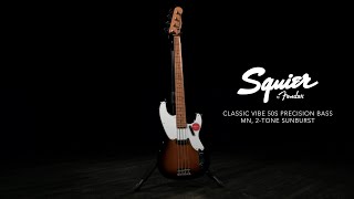 Video thumbnail for Squier Classic Vibe 50s Precision Bass MN, 2-Tone Sunburst | Gear4music demo by Gear4music Guitars