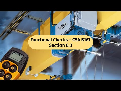Functional Checks – CSA B167 Section 6.3 (Video 13)