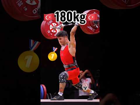180kg at 65kg! Mohammed Ozbek Furkan 🇹🇷 2026 European #weightlifting champion #slowmotion