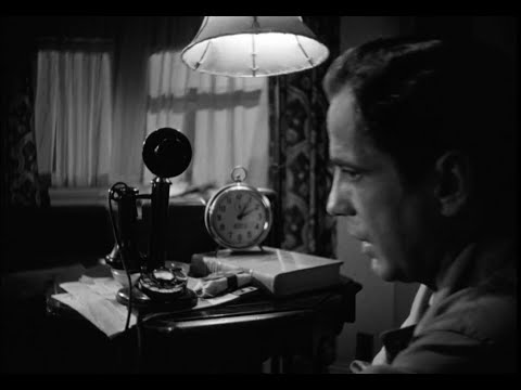 The Maltese Falcon (1941) by John Huston, Clip: Humphrey Bogart (Sam Spade) answers the telephone...