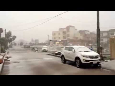 Snow in Sulaymani, Kurdistan, Iraq