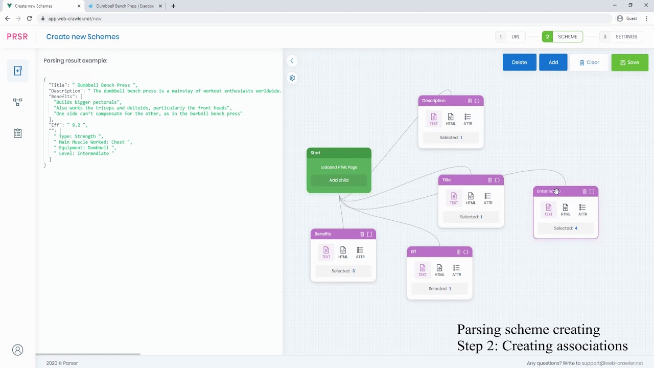 Web-crawler basic example