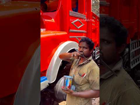 Street Artist’s Incredible Truck Painting Skills! 🎨🔥#viral #shorts #art