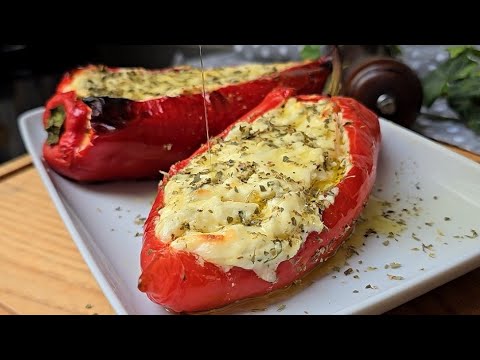 Paprike punjene sirom, sprema se  brzo i lako #rucak #domacirecepti