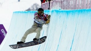 Shaun White crashed into the wall in halfpipe snowboarding | Sochi Olympics 2014