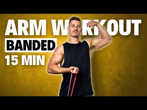 15 Min Arm Workout with Resistance Bands | Build Muscle | Follow Along