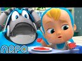 ARPO Teaches Baby Daniel Hand Painting! | 2 HOURS OF ARPO! | Funny Robot Cartoons for Kids!
