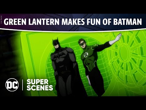 Thumbnail of the video: DC Super Scenes: Green Lantern Makes Fun of Batman
