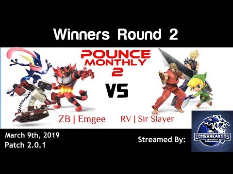 Pounce Monthly #2 - ZB|Emgee (Incin, Greninja, ROB) vs RV|Sir Slayer (Ken, Cloud, Tink) - Winners R2