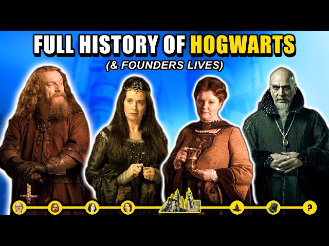 History of Hogwarts & All 4 Founders (Slytherin, Gryffindor, Hufflepuff, Ravenclaw) - Harry Potter SDDEFAULT Thumbnail