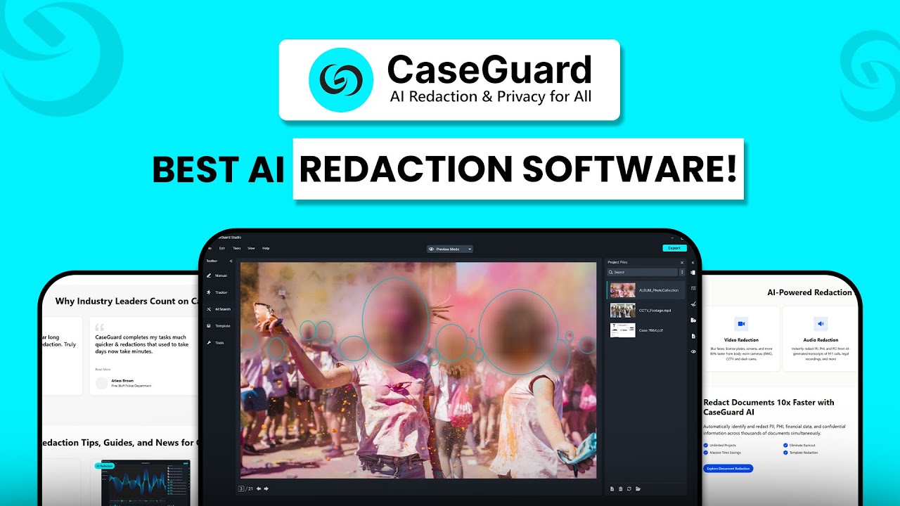 CaseGuard Review - The Best AI Tool For Audio, Video, & Document Redaction