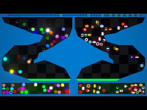 Color VS Country Stage Lottery Elimination Marble Race