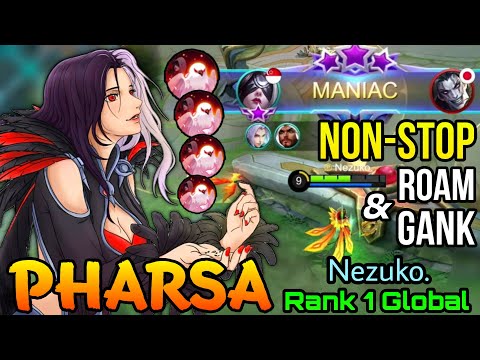MANIAC Pharsa Nonstop Rotation!! - Top 1 Global Pharsa by Nezuko. - MLBB