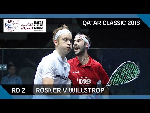 Squash: Rösner v Willstrop - Qatar Classic 2016 Rd 2 Highlights