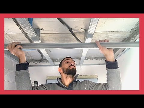 ✅ How to MOUNT a PLADUR ceiling in a BATHROOM (step by step) HIDROFUGA Plate ▶ ︎ DRYWALL